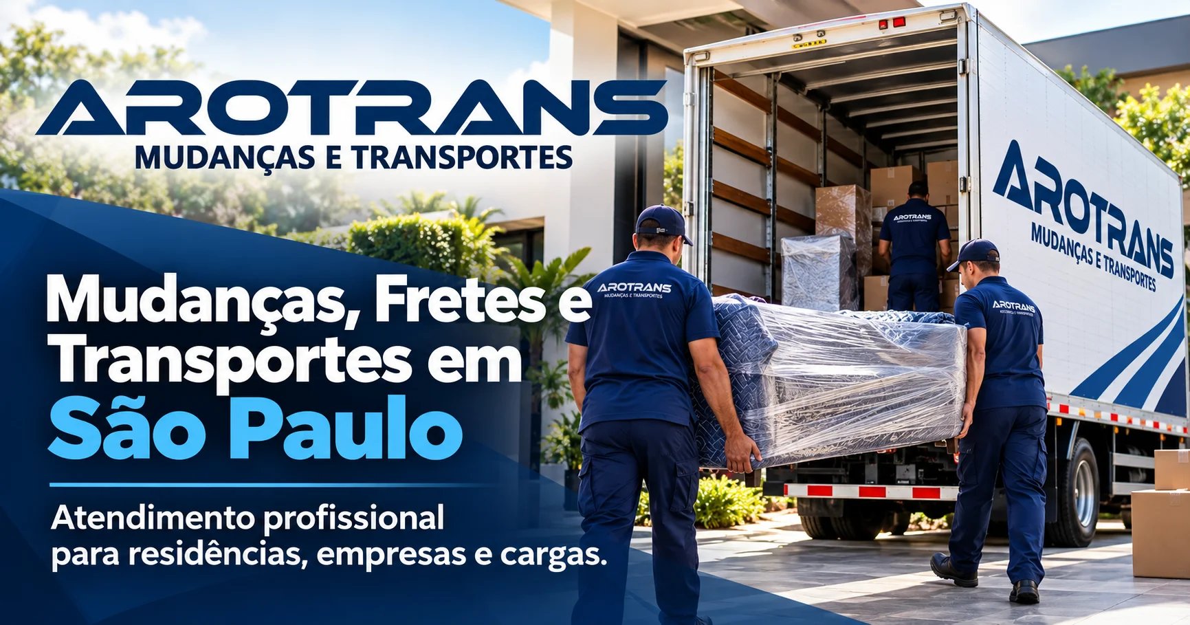Profissionais realizando mudança residencial